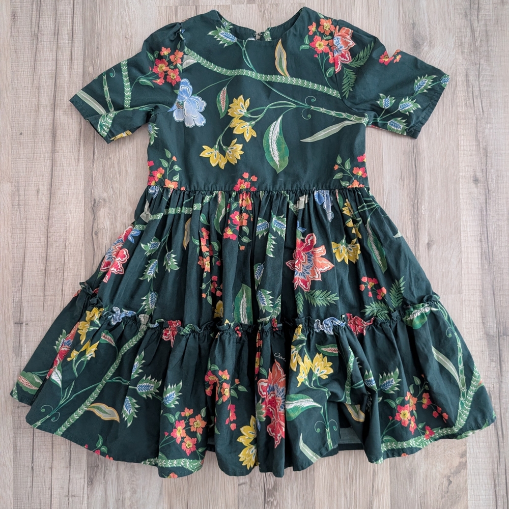 Cara Cara Margaux Dress In Ophelia Floral Emerald, 4T (Z5)
